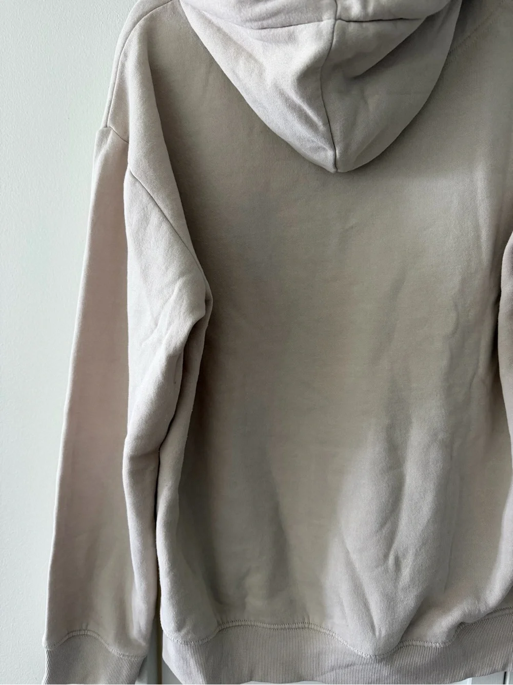 H&M Oversized Hoodie Sweatshirt Beige Taupe Size Small - Picture 12 of 14
